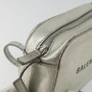 BALENCIAGA Camera Bag XS Every Day Bag Leather Silver 552372 Auth bs36305-18
