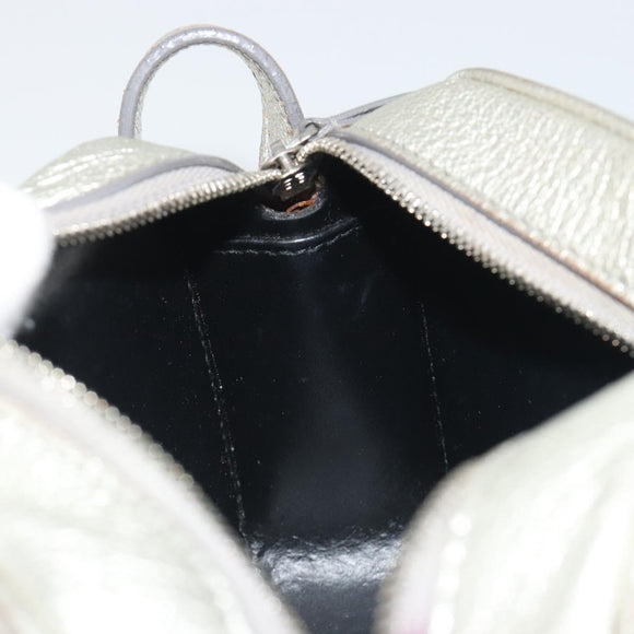 BALENCIAGA Camera Bag XS Every Day Bag Leather Silver 552372 Auth bs36305