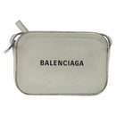 BALENCIAGA Camera Bag XS Every Day Bag Leather Silver 552372 Auth bs36305-13