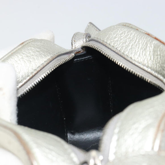 BALENCIAGA Camera Bag XS Every Day Bag Leather Silver 552372 Auth bs36305