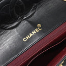 CHANEL Matelasse Chain Shoulder Bag Lamb Skin Black Gold CC Auth bs36306V-17