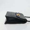 CHANEL Matelasse Chain Shoulder Bag Lamb Skin Black Gold CC Auth bs36306V-4