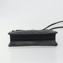CHANEL Matelasse Chain Shoulder Bag Lamb Skin Black Gold CC Auth bs36306V-9