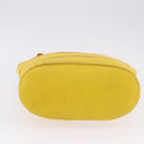 Salvatore Ferragamo Chain Shoulder Bag Canvas Yellow Gold Auth bs36309-10