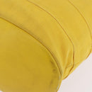 Salvatore Ferragamo Chain Shoulder Bag Canvas Yellow Gold Auth bs36309-12