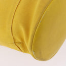 Salvatore Ferragamo Chain Shoulder Bag Canvas Yellow Gold Auth bs36309-13