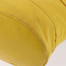 Salvatore Ferragamo Chain Shoulder Bag Canvas Yellow Gold Auth bs36309-14