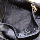 Salvatore Ferragamo Chain Shoulder Bag Canvas Yellow Gold Auth bs36309-20