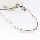 FENDI Shoulder Bag Leather White Silver Auth bs36311A-10