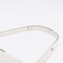 FENDI Shoulder Bag Leather White Silver Auth bs36311A-11