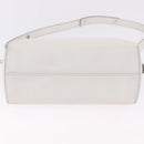 FENDI Shoulder Bag Leather White Silver Auth bs36311A-12