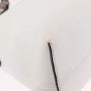 FENDI Shoulder Bag Leather White Silver Auth bs36311A-13