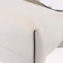 FENDI Shoulder Bag Leather White Silver Auth bs36311A-16