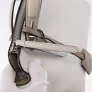 FENDI Shoulder Bag Leather White Silver Auth bs36311A-18