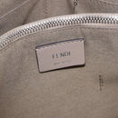 FENDI Shoulder Bag Leather White Silver Auth bs36311A-20