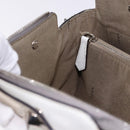 FENDI Shoulder Bag Leather White Silver Auth bs36311A-23