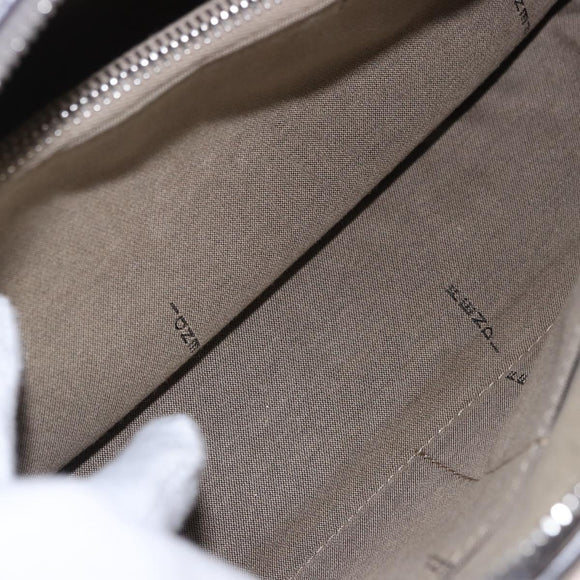 FENDI Shoulder Bag Leather White Silver Auth bs36311A