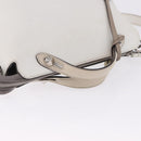 FENDI Shoulder Bag Leather White Silver Auth bs36311A-7