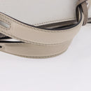 FENDI Shoulder Bag Leather White Silver Auth bs36311A-8