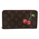 LOUIS VUITTON Monogram Cherry Porte Monnaie Zip Wallet M95006 LV Auth bs36316A-13