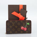 LOUIS VUITTON Monogram Cherry Porte Monnaie Zip Wallet M95006 LV Auth bs36316A-12
