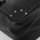 Chloe Eden Tote Bag Leather Black Gold Auth bs36317-13