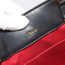 Chloe Eden Tote Bag Leather Black Gold Auth bs36317-18