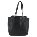 Chloe Eden Tote Bag Leather Black Gold Auth bs36317-3