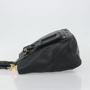 Chloe Eden Tote Bag Leather Black Gold Auth bs36317-5