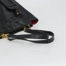 Chloe Eden Tote Bag Leather Black Gold Auth bs36317-7