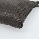 BOTTEGA VENETA INTRECCIATO Shoulder Bag Leather Brown Silver Auth bs36318-12