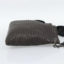 BOTTEGA VENETA INTRECCIATO Shoulder Bag Leather Brown Silver Auth bs36318-5