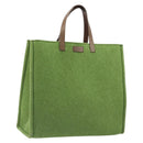 FENDI Tote Bag Wool Green Auth bs36321A-1