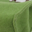 FENDI Tote Bag Wool Green Auth bs36321A-9