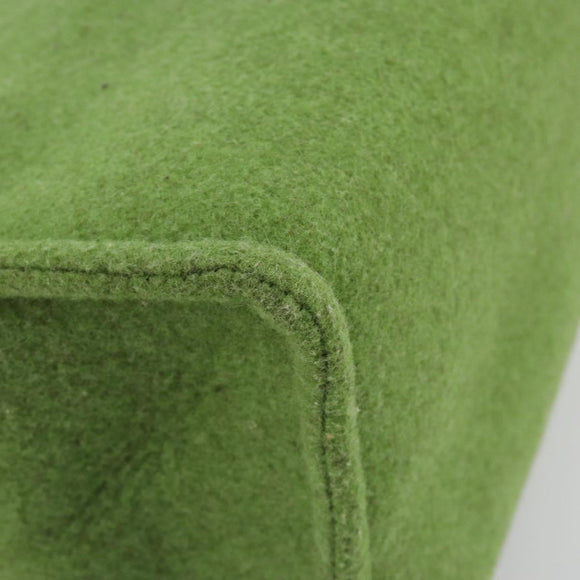 FENDI Tote Bag Wool Green Auth bs36321A