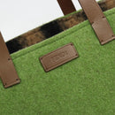 FENDI Tote Bag Wool Green Auth bs36321A-10