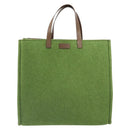FENDI Tote Bag Wool Green Auth bs36321A-13
