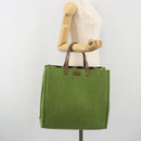 FENDI Tote Bag Wool Green Auth bs36321A-20