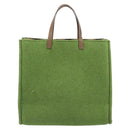 FENDI Tote Bag Wool Green Auth bs36321A-2