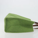 FENDI Tote Bag Wool Green Auth bs36321A-3