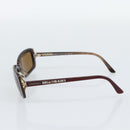 CHANEL Sunglasses Plastic Red Silver CC Auth bs36323-6