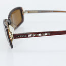 CHANEL Sunglasses Plastic Red Silver CC Auth bs36323-7