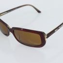 CHANEL Sunglasses Plastic Red Silver CC Auth bs36323-9