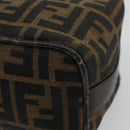 FENDI Zucca Canvas Pouch Black Brown Auth bs36325-15