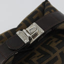FENDI Zucca Canvas Pouch Black Brown Auth bs36325-9
