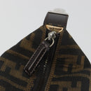 FENDI Zucca Canvas Pouch Black Brown Auth bs36325-17