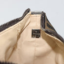 FENDI Zucca Canvas Pouch Black Brown Auth bs36325-12