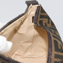 FENDI Zucca Canvas Pouch Black Brown Auth bs36325-19