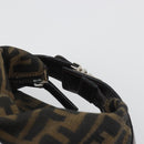 FENDI Zucca Canvas Pouch Black Brown Auth bs36325-6