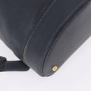 LOEWE Body Bag Leather Navy Gold Auth bs36326-15